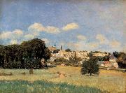 Alfred Sisley View of Marly-le-Roi-Sunshine oil painting on canvas